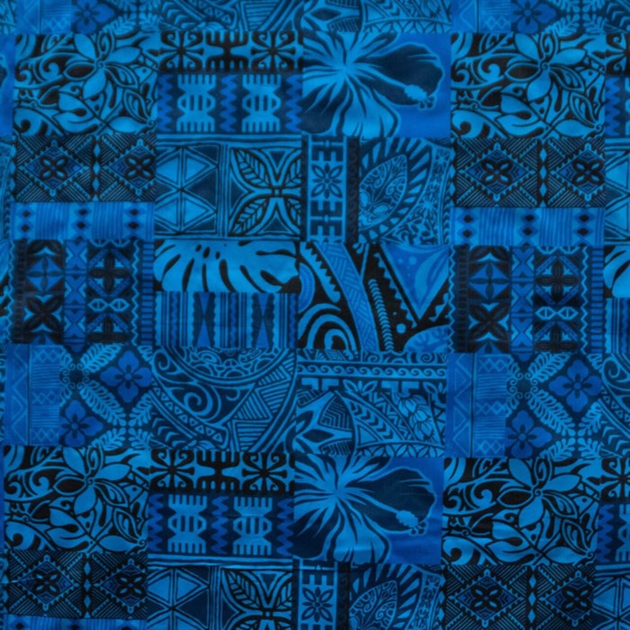 1 Yard Traditional Polynesian Tapa Design Fabric 100% Polyester 60 Inches Width